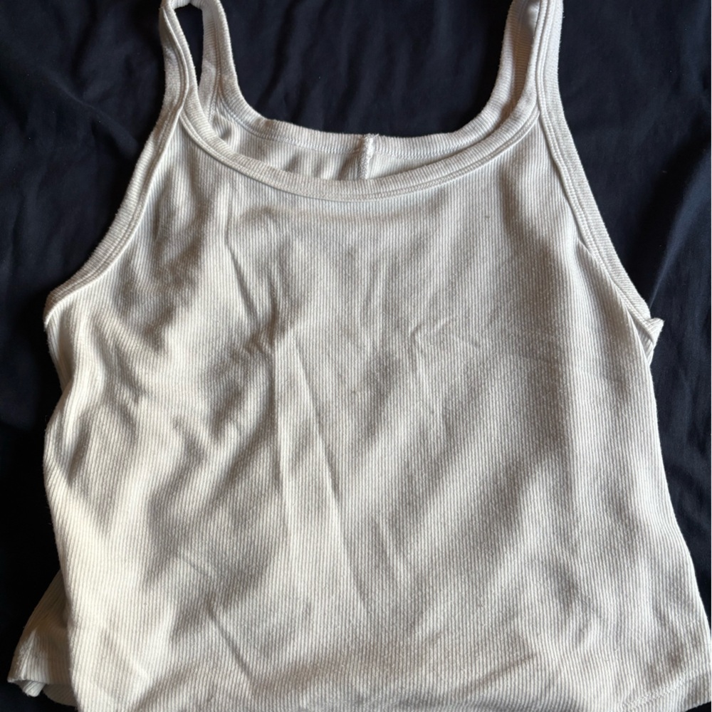 SO white Ribbed Camisole